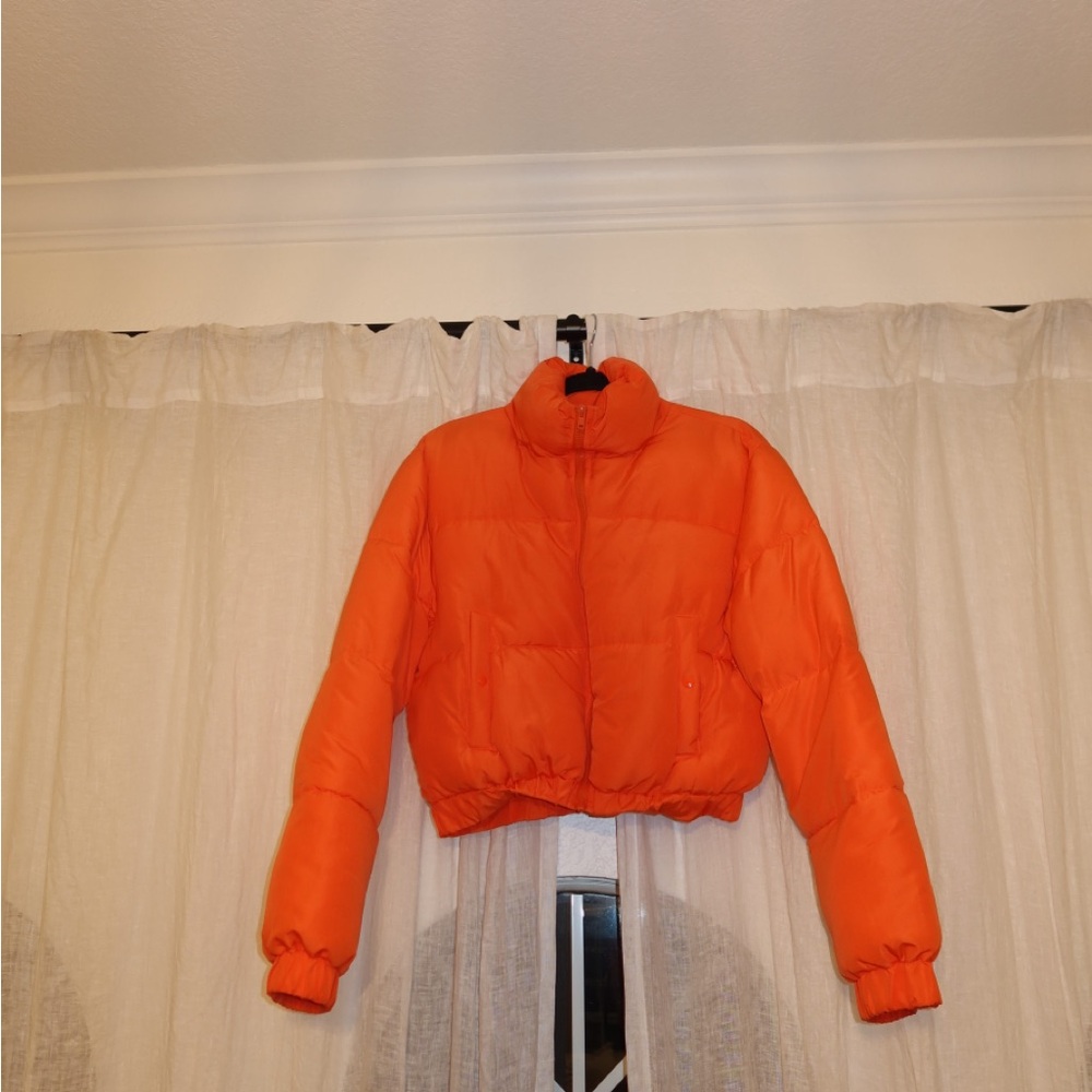 Orange Puffer Jacket - Picture 2 of 2